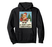 Funny Capybara Christmas- A Very Capy Christmas Santa Pullover Hoodie