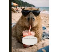 Funny Capybara Composition Notebook: Cute Animal Theme, 100 Wide Ruled Pages, 8.5 x 11 Inches Large Format