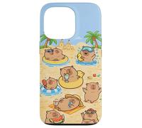 Funny Capybara Cute Capybaras And Duck Happy European Summer Case for iPhone 13 Pro