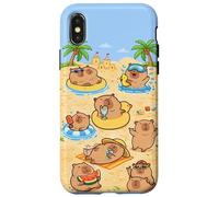 Funny Capybara Cute Capybaras And Duck Happy European Summer Case for iPhone X/XS