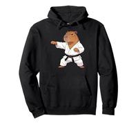 Funny Capybara doing Karate Samurai Ninja Capybara Pullover Hoodie