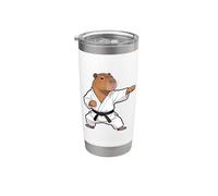 Funny Capybara Doing Karate Samurai Ninja Capybara Stainless Steel Insulated Tumbler