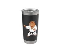 Funny Capybara Doing Karate Samurai Ninja Capybara Stainless Steel Insulated Tumbler
