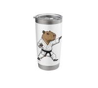 Funny Capybara Doing Karate Samurai Ninja Capybara Stainless Steel Insulated Tumbler