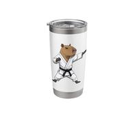 Funny Capybara Doing Karate Samurai Ninja Capybara Stainless Steel Insulated Tumbler