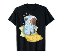 Funny Capybara Hates Morning Sleepy Capy Pajama Night Kid T-Shirt