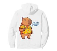 Funny Capybara Hawaiian Aloha Tropical Summer Vacation Vibe Pullover Hoodie