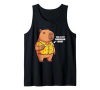 Funny Capybara Hawaiian Aloha Tropical Summer Vacation Vibe Tank Top