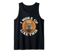 Funny Capybara I Woke Up Like This Sleepy Tired Mood Tank Top