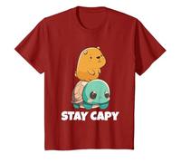 Funny Capybara Meme sits on Turtle Stay Capy T-Shirt
