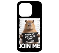 Funny Capybara Mugshot Guilty of Chilling in Public Join Me Case for iPhone 15 Pro