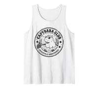 Funny Capybara Peacefully Unbothered Capybara Club Retro Tank Top