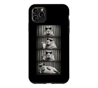 Funny Capybara Photo Booth Retro Black White Sunglasses Pet Case for iPhone 11 Pro Max