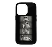 Funny Capybara Photo Booth Retro Black White Sunglasses Pet Case for iPhone 13 Pro