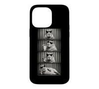 Funny Capybara Photo Booth Retro Black White Sunglasses Pet Case for iPhone 14 Pro Max