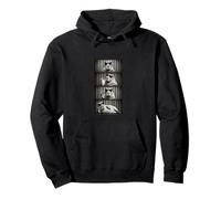 Funny Capybara Photo Booth Retro Black White Sunglasses Pet Pullover Hoodie