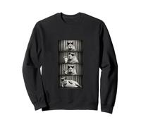 Funny Capybara Photo Booth Retro Black White Sunglasses Pet Sweatshirt