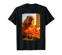 Funny Capybara Pizza Selfie at Tower Of Pisa T-Shirt