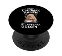 Funny Capybara Ramen Saying List Of Things I Like PopSockets Adhesive PopGrip