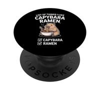 Funny Capybara Ramen Saying List Of Things I Like PopSockets Adhesive PopGrip