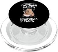 Funny Capybara Ramen Saying List Of Things I Like PopSockets PopGrip for MagSafe
