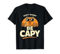 Funny Capybara Retro Shirt Don't Worry Be Capy T-Shirt