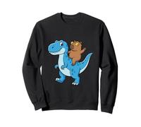Funny Capybara Riding Dinosaur Cute T Rex Dino Boys Kids Sweatshirt