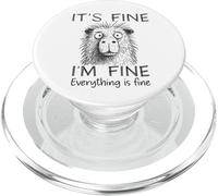 Funny Capybara Sarcastic Saying It's fine I'm fine PopSockets PopGrip for MagSafe