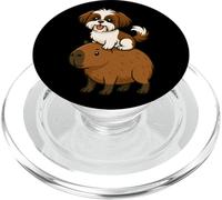 Funny Capybara Shih Tzu Animal Lover Mom Dad Kids PopSockets PopGrip for MagSafe