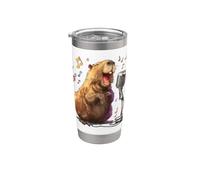 Funny Capybara Singing Costume for Karaoke Lovers Stainless Steel Insulated Tumbler
