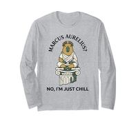 Funny Capybara Stoic Philosopher Marcus Aurelius Chill Long Sleeve T-Shirt