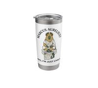 Funny Capybara Stoic Philosopher Marcus Aurelius Chill Stainless Steel Insulated Tumbler