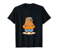 Funny Capybara Summer Holiday Beach Vacation Animal T-Shirt