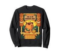 Funny Capybara Tiki Bar Hawaiian Aloha Tropical Summer Tee Sweatshirt