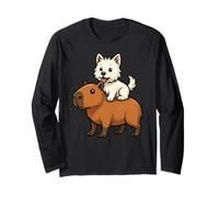 Funny Capybara West Highland White Terrier Westie Dog Long Sleeve T-Shirt