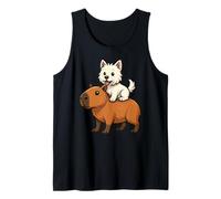 Funny Capybara West Highland White Terrier Westie Dog Tank Top
