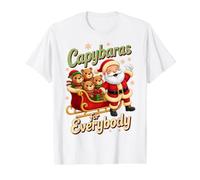 Funny Capybaras for Everybody Santa Sleigh Christmas Value Graphic T-Shirt