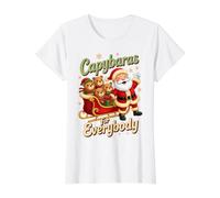 Funny Capybaras for Everybody Santa Sleigh Christmas Value Graphic T-Shirt