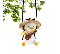Funny Car Accessory | Car Interior Accessory | Rearview Decoration | Funny Rearview Gadget Backpack Decoration Ideas Car Ornament With Moving Parts Swinging Duck for Backpack