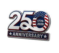 Funny Car Decals - 250th Metal 3D Car Decorations, Independence Day Bumper Stickers, Patriotic Commemorative Flag Graphic | Heavy Duty Weatherproof Auto Badge for SUV Celebration Event & More