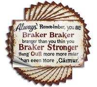Funny Car Decals Always Remember: Braker Branger Than You Think! Stickers 10Pcs Decor for Man Cave Car Sticker Pack(6X9CM)