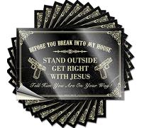 Funny Car Decals Before You Break Into My House Funny Sticker 10 Pcs Funny Bumper Stickers for Cars Decor Signs(6X9CM)