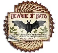 Funny Car Decals Beware of Bats: A Spooky Warning Sign Stickers 10Pcs Car Stickers for Windows Men Decor(8X12CM)