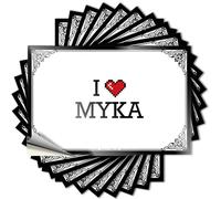 Funny Car Decals I Love Myka Stickers Bumper Stickers, Decals & Magnets Bar Rules Sign(6X9CM)