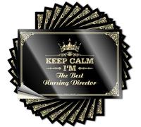 Funny Car Decals Keep Calm I'm The Best Nursing Director Stickers Stickers for Cars Funny Car Stickers(8X12CM)