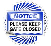Funny Car Decals Notice Please Keep Gate Closed Stickers 10 Pcs Bumper Sticker Family Car Stickers for Back Window(6X9CM)