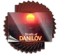 Funny Car Decals Streets of Danilov: A Post-Apocalyptic Sunset Stickers 10Pcs Bumper Stickers Funny Signs for Bar(6X9CM)