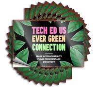 Funny Car Decals Tech Ed Us Ever Green Connection: Navigating Accessibility Plans Stickers 10Pcs Bumper Stickers Funny Signs for Bar(8X12CM)