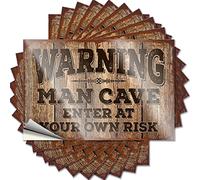 Funny Car Decals Wrning Enter At Your Own Risk Funny Sticker 10 Pcs Stickers Funny Adult No Stupid People Sign(12X18CM)