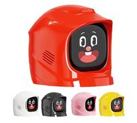 Funny Car Emotional Expression Robot, AI Car Robot Dashboard with 52 Cute Animated Expressions & Charging Dock, for Vehicle Interior red